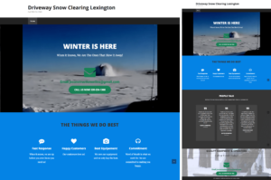 WordPress Driveway Snow Clearing Website