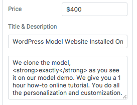 WordPress Elementor Plugin Menu Description Box with HTML tags