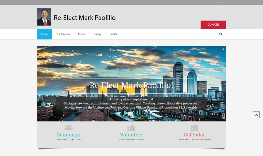 wordpress election campaign website