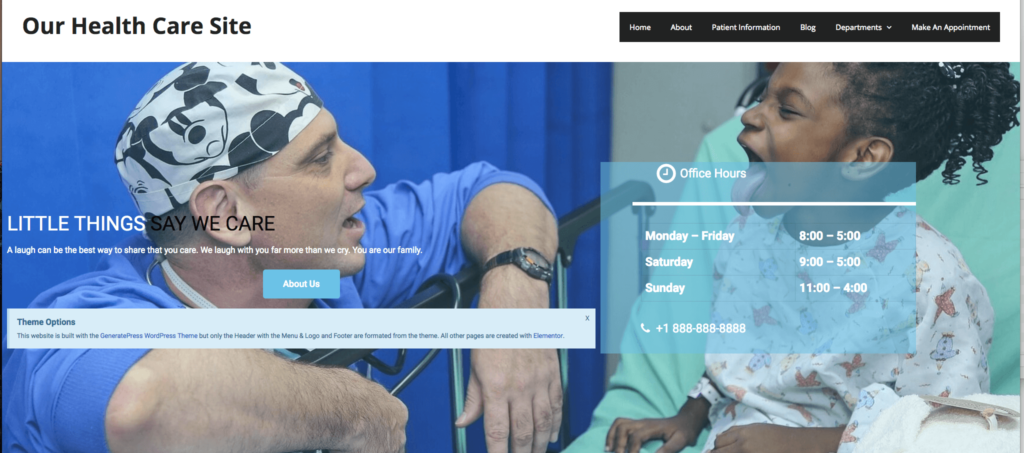 One Click Install Health Care Website