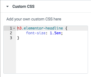 Elementor Custom CSS