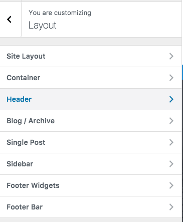 astra page layout customizer